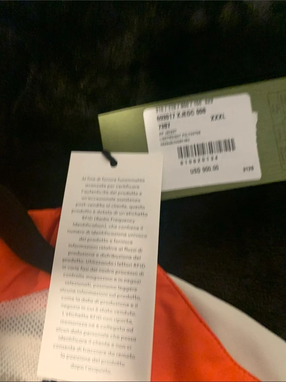 Gucci Orange and Cream Colorblock Windbreaker Jacket